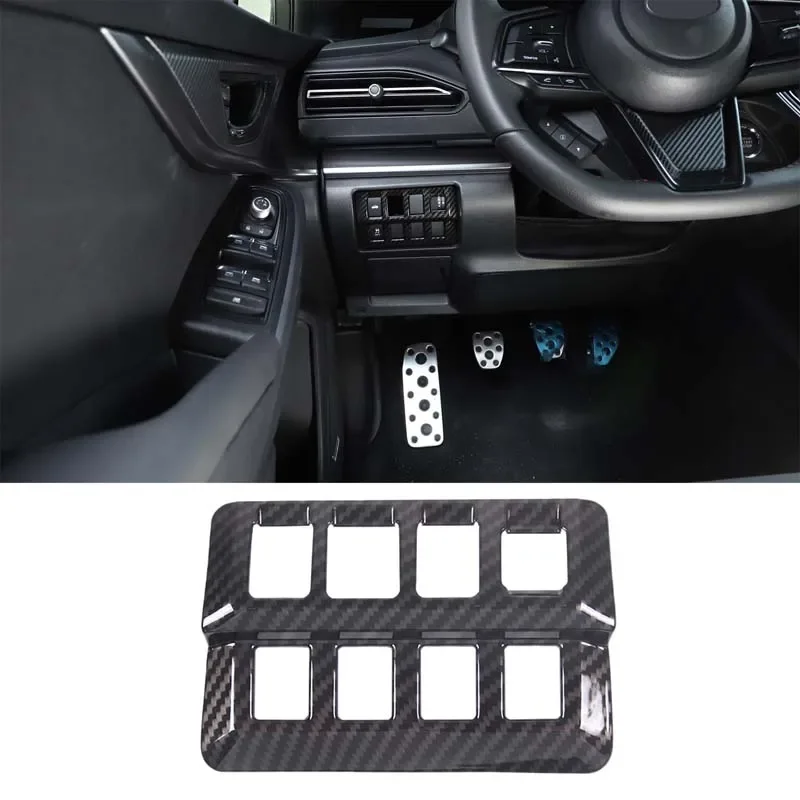 

For Subaru WRX VB 2021 2022 2023 Car Indoor Tailgate Switch Frame ABS Carbon Fiber Interior Accessories