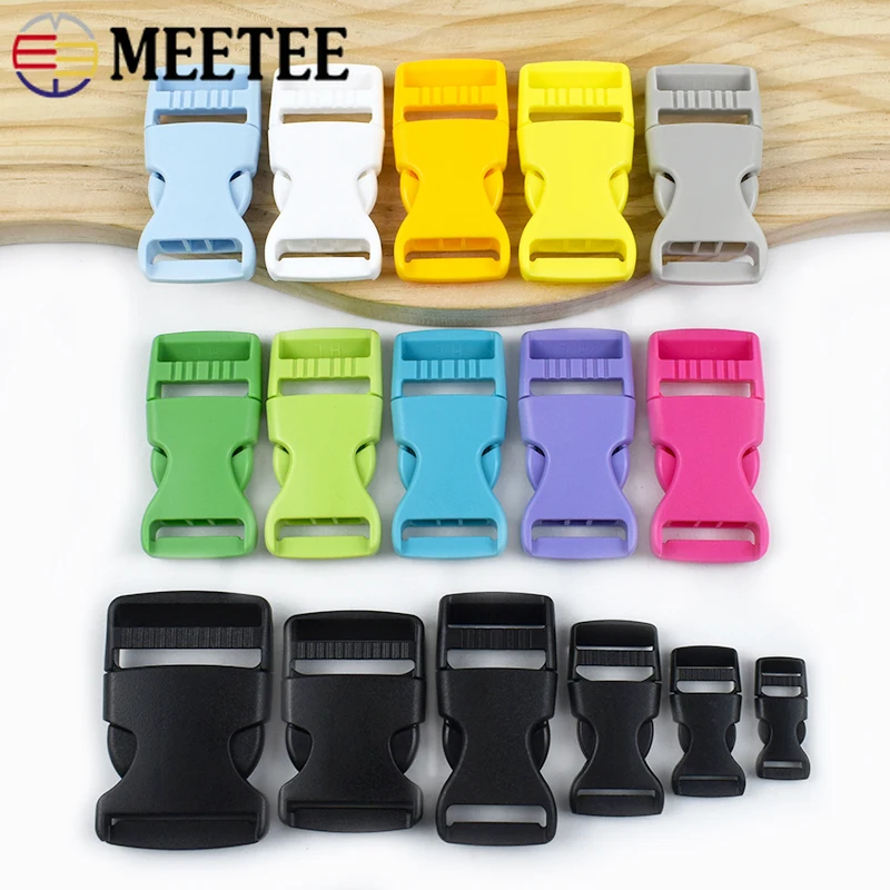 

10Pcs 10-38mm Plastic Buckle for Bag Strap Release Clasp Pet Collar Belt Adjust Clips Webbing Decor Hook DIY Luggage Accessories