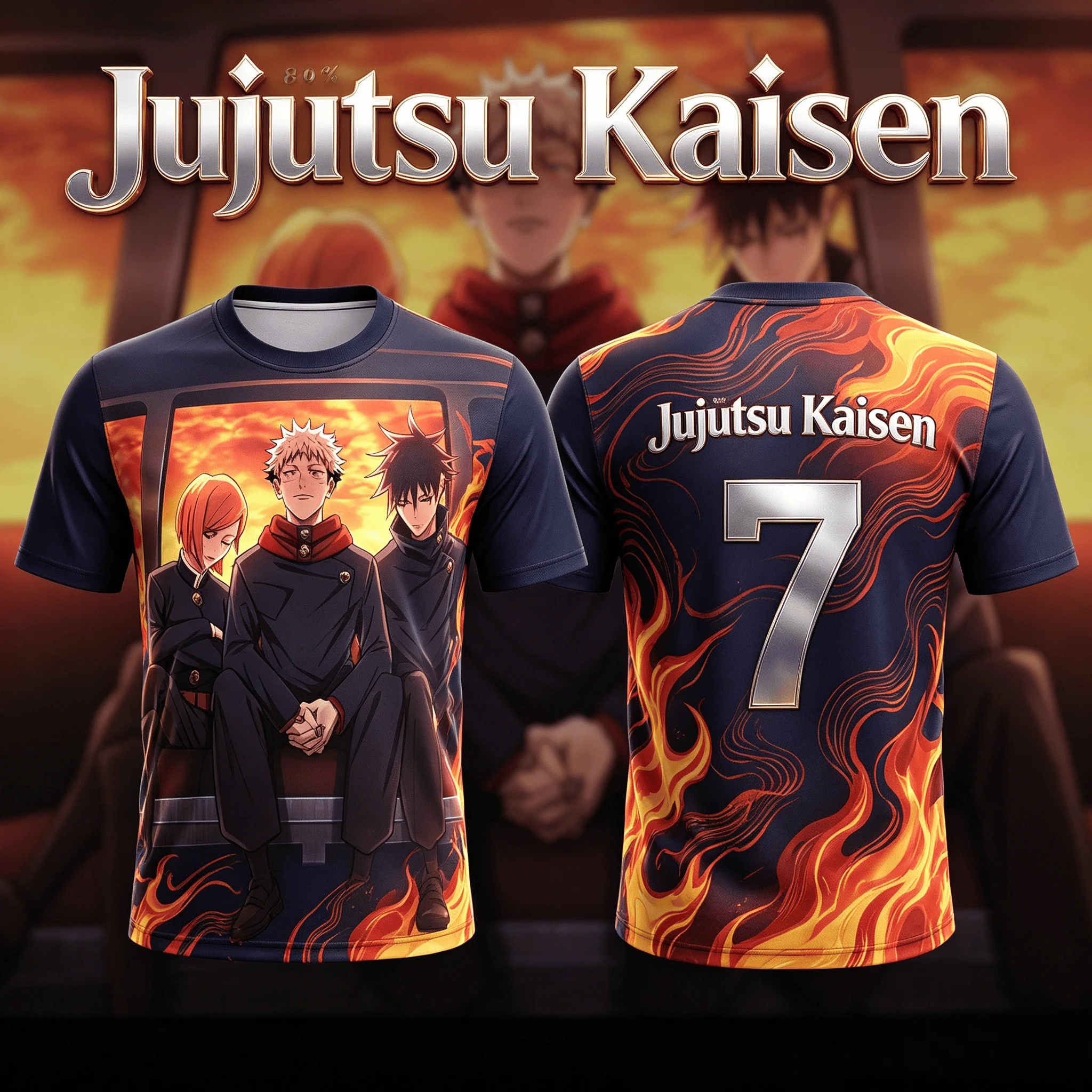 Anime Jujutsu Kaisen Yuji Itadori, Nobara Kugisaki, Megumi Fushiguro 3D Print  Sports T-shirt Y2K 2026 Summer Fashion Hot Unisex