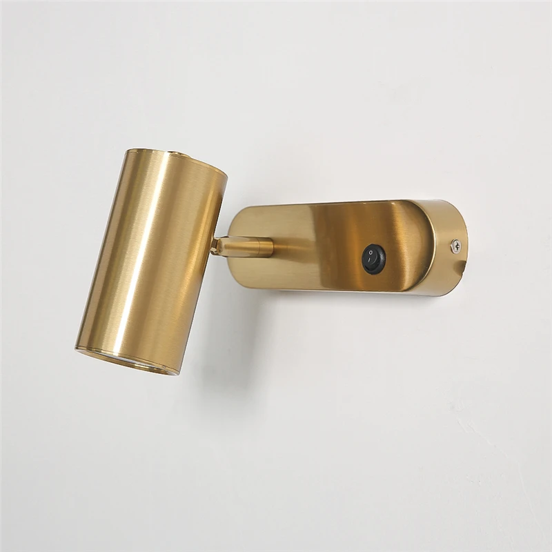 Modern Wall Lamp with Button Switch Spotlight Mirror Stair Wall Light for Bedroom Bedside Sconce LED Interior Small Wall Lights