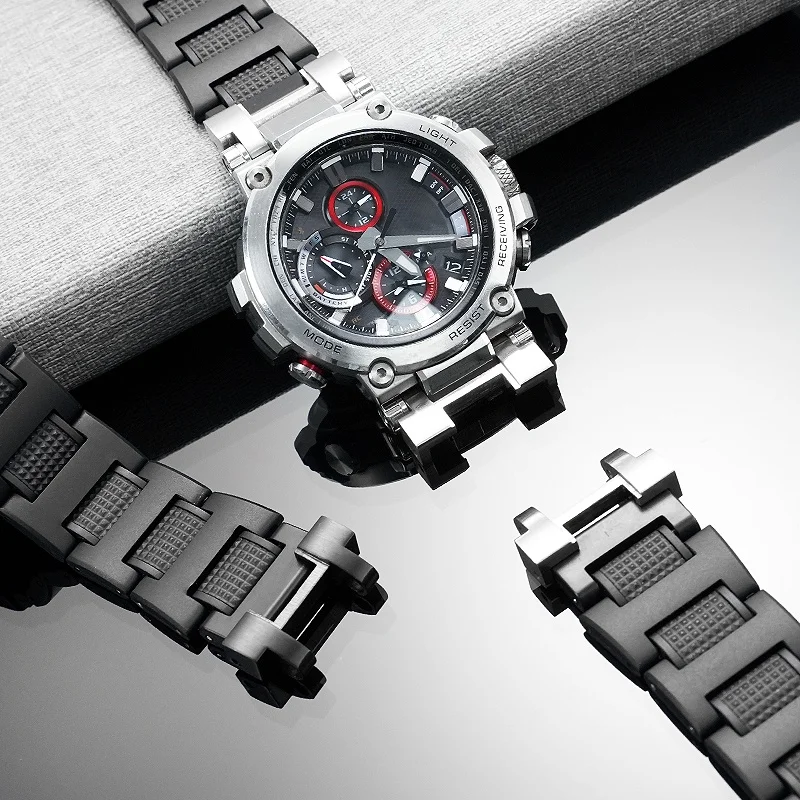 MTG-B1000 Modified Composite Plastic Steel Strap for Casio Watch 5544 MTG-B1000/G1000 Series Lightweight Plastic Men's watchband