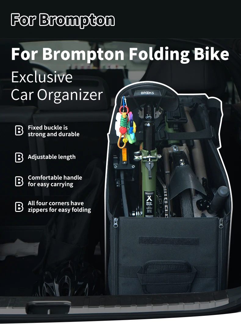 RRSKIT faltbare Fahrradladetasche für Brompton 14-16 Zoll für Dahon Ruhm 18-22 Zoll Fahrrad staubdichte wasserdichte Aufbewahrungstasche – Detail 3