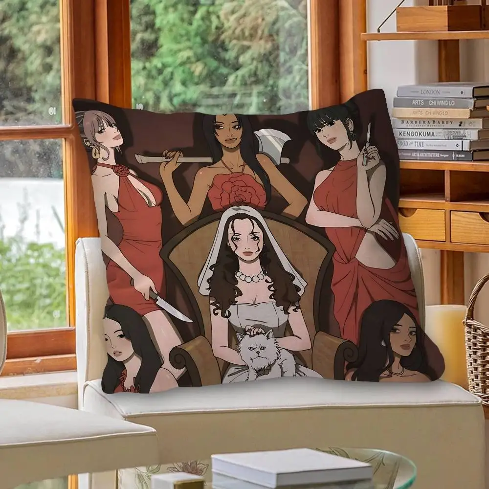 Kpop Band K-Katseyes Pillow Anime Pillow Sofa Bed Head Pillow Cover Cushion Cover 45x45 cm Fashion