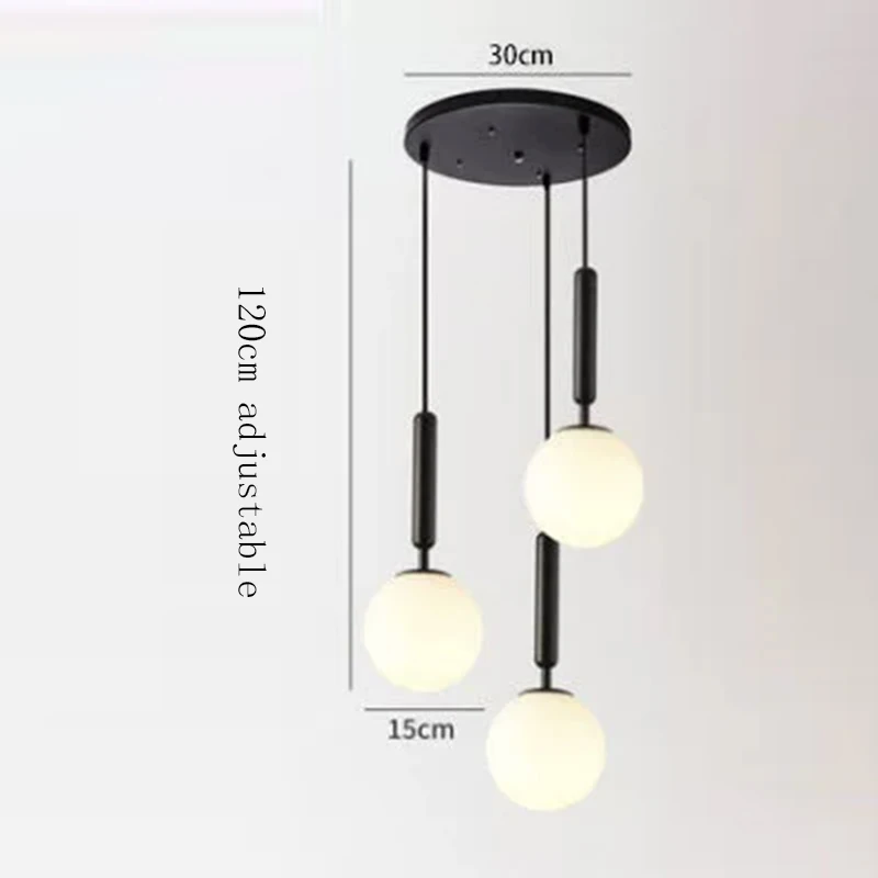 Moderne minimalistische koffieshop T-hanglamp Scandinavisch creatief restaurant glazen hanglampen etalage bar tafel kroonluchter