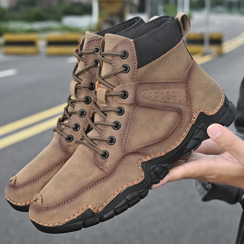 Zapatillas de deporte antideslizantes para hombre, zapatos ligeros y cómodos para correr al aire libre, Botas de senderismo de viaje, botas de negocios informales