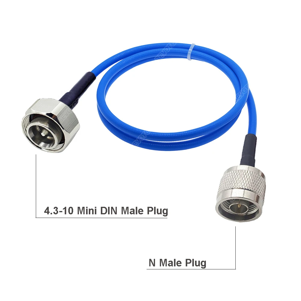 BEVOTOP  RG402 Cable N Male Plug to 4.3-10 Mini DIN Male Plug RF Connector Cable 50 Ohm RF Coaxial Pigtail Extension Cord Jumper