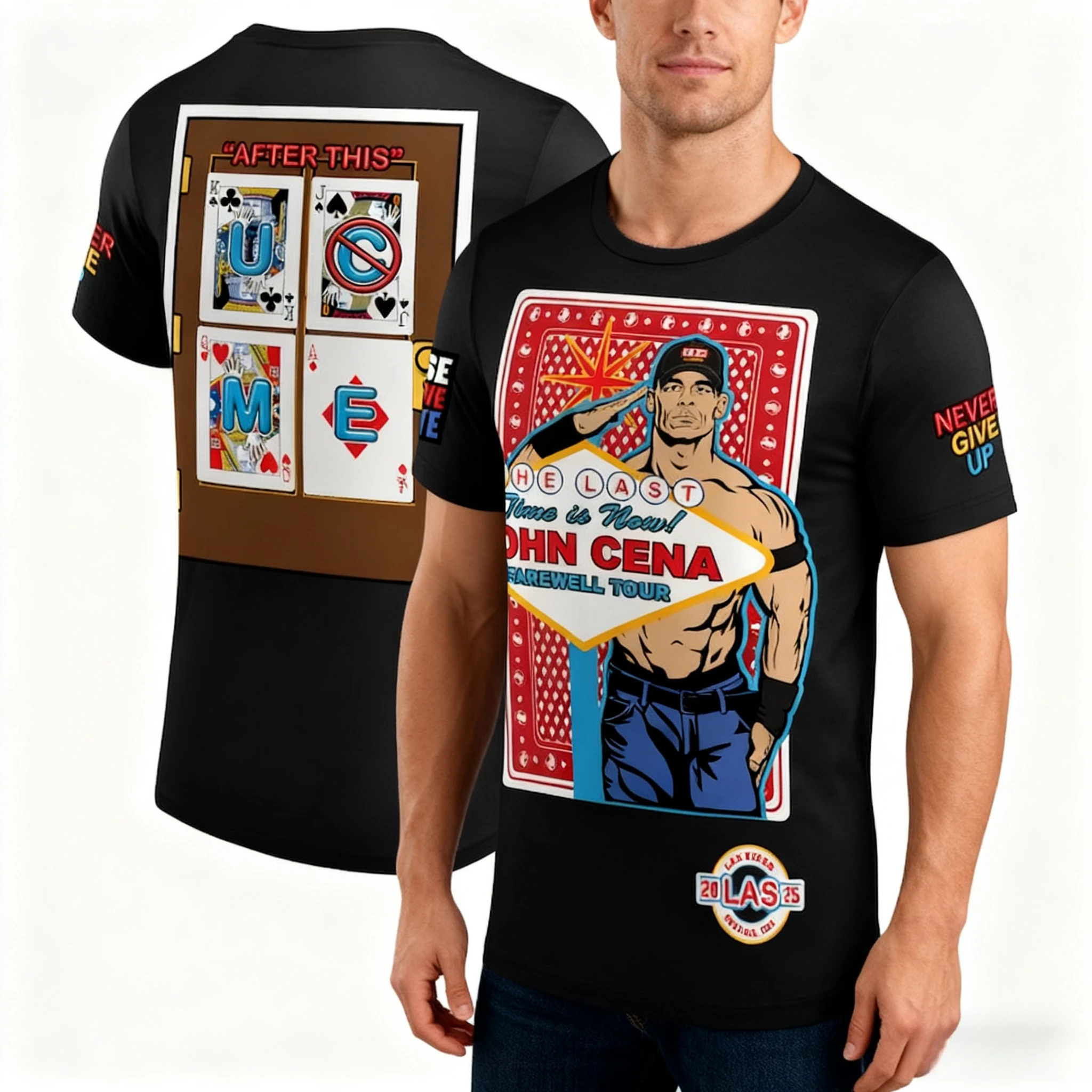 

New Style Farewell Journey 2025 Las Vegas T-shirt Summer Short Sleeved Men's and Women's T-shirt Sports Hip Hop T-shirt Top