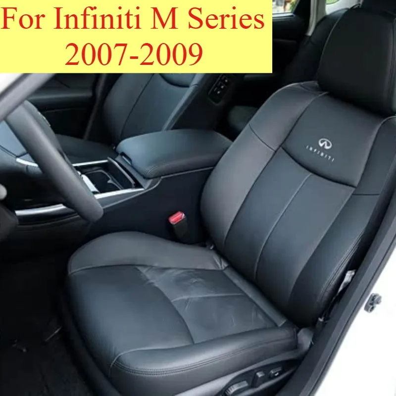 Fit for Infiniti M Series 2007-2009 Vegan Leather Custom Car Seat Covers for 5 Front Seats