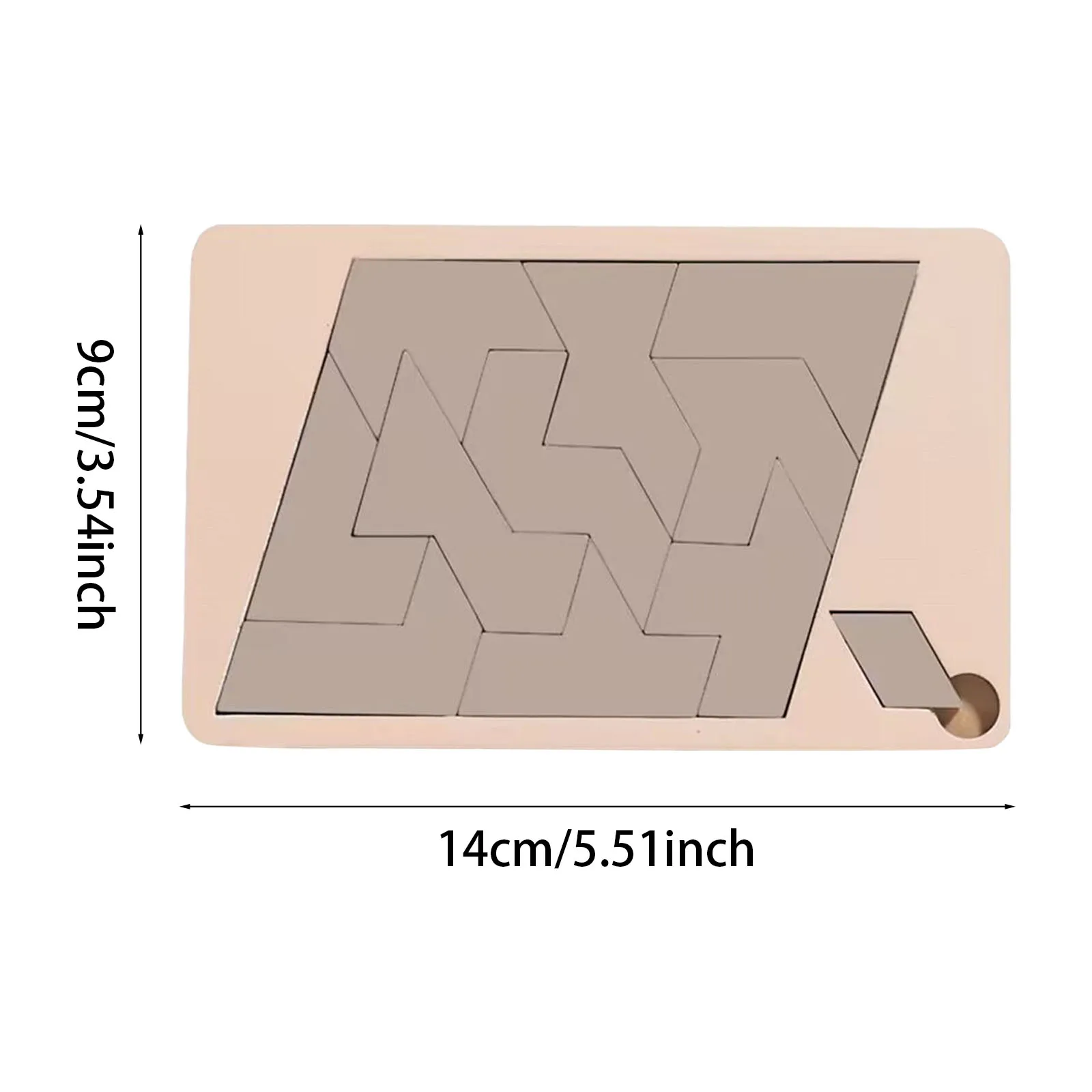 Puzzle quadrilatero per casalinghe che risolve il puzzle a blocchi di legno Sfida Puzzle in legno dalla forma irregolare che scompare a 4 piani