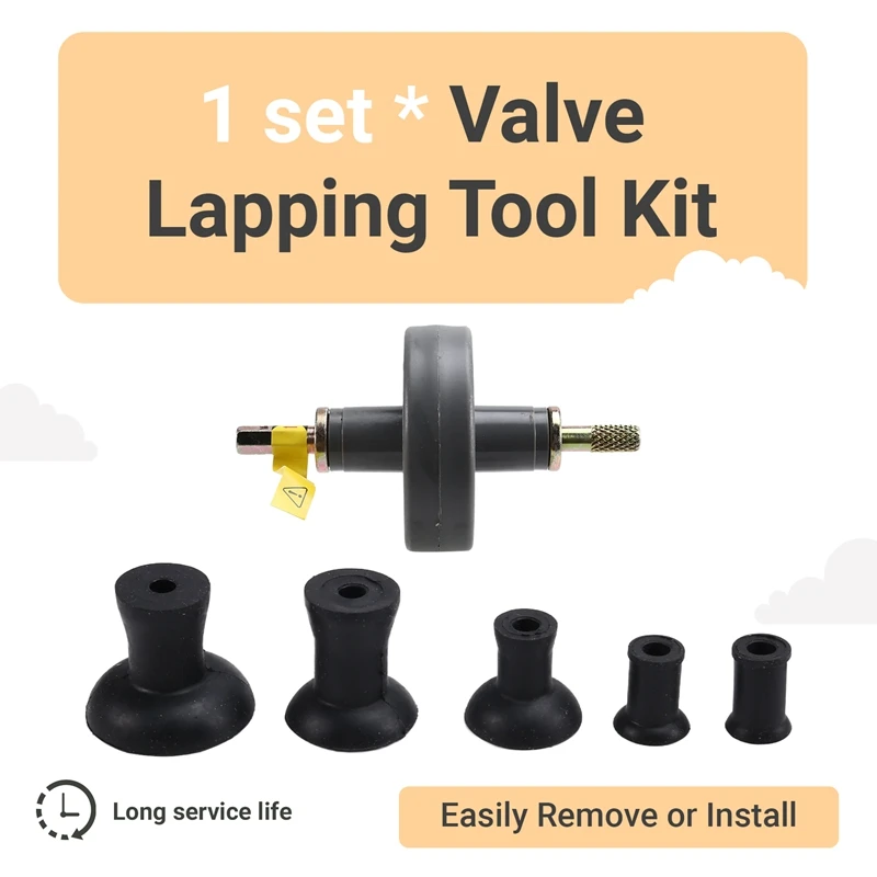 Kit d'outils de rodage de Valve, petit Kit de lapisseuse de Valve de moteur avec 4 plaques d'aspiration, outil de meulage de Valve électrique-AT64