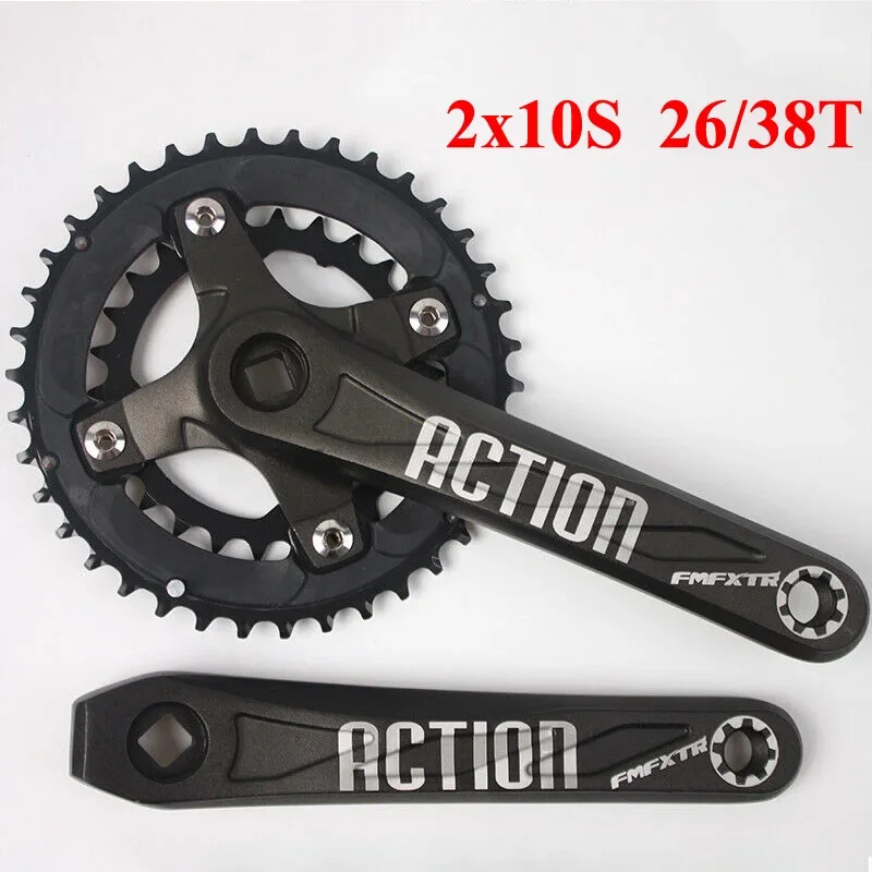 

FMFXTR Bicycle Crankset 26/38t 2X10s Chainring Double Speed 104/64bcd MTB Bike Crank 170mm Mountain Bikes Parts Accessories