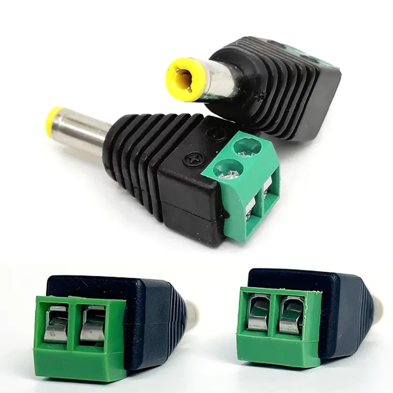 

40/10/4 Pcs DC 12V Male Connectors Power Plug Adapter Jacks Sockets Connector For Signal Color LED Strip CCTV Camera