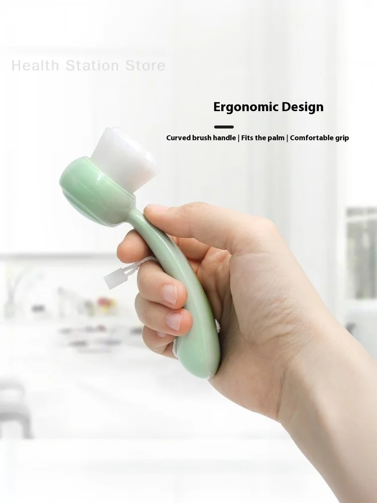 Limpiador de poros con cepillo facial para lavar ​ ​   Cepillo exfoliante facial para el cuidado facial de limpieza profunda ​ ​   Puntos negros blandos ​ ​ Cepillo de limpieza facial ​ ​