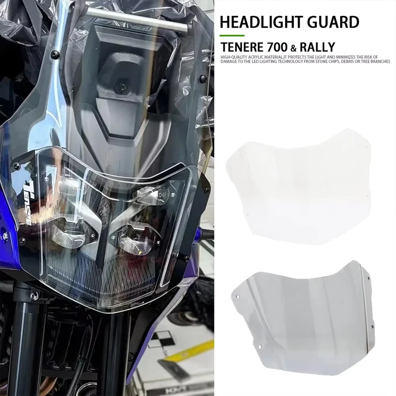 

Acrylic Headlight Protector For YAMAHA TENERE Tenere 700 Rally Tenere700 2025 New Light Cover Protective Motorcycle Accessories