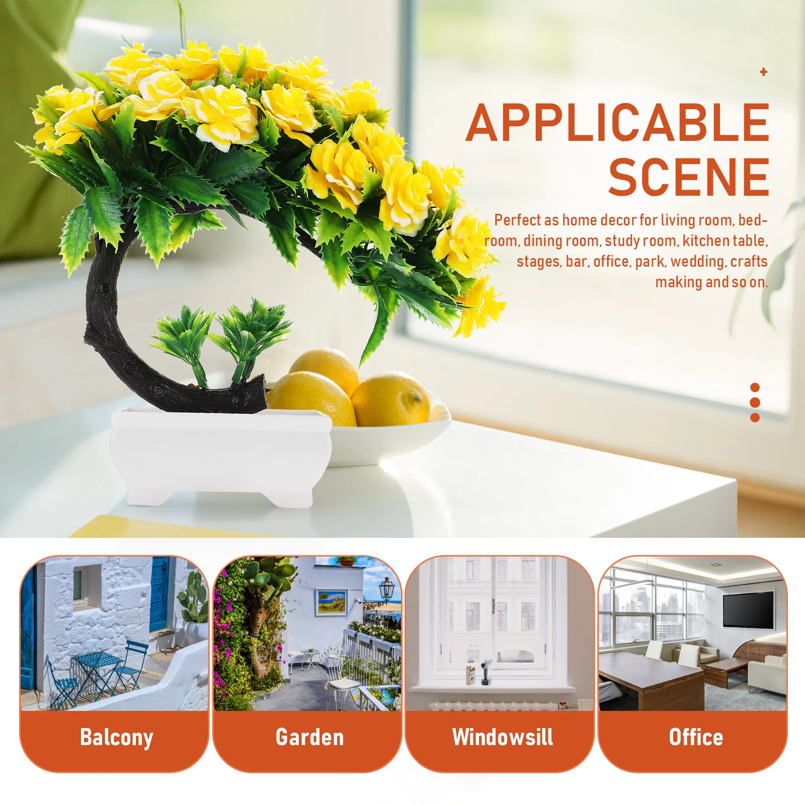 

Simulated Peonies Potted Plants Fake Flower Bonsai Decor Artificial Realistic Home Office Wedding Plant Adornment