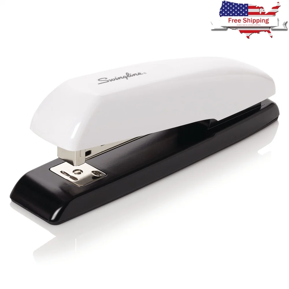 耐久性のある手動デスクステープラー、抗菌、20枚綴じ、金属製、快適なデザイン、リバーシブルアンビル、一時的なピン留め