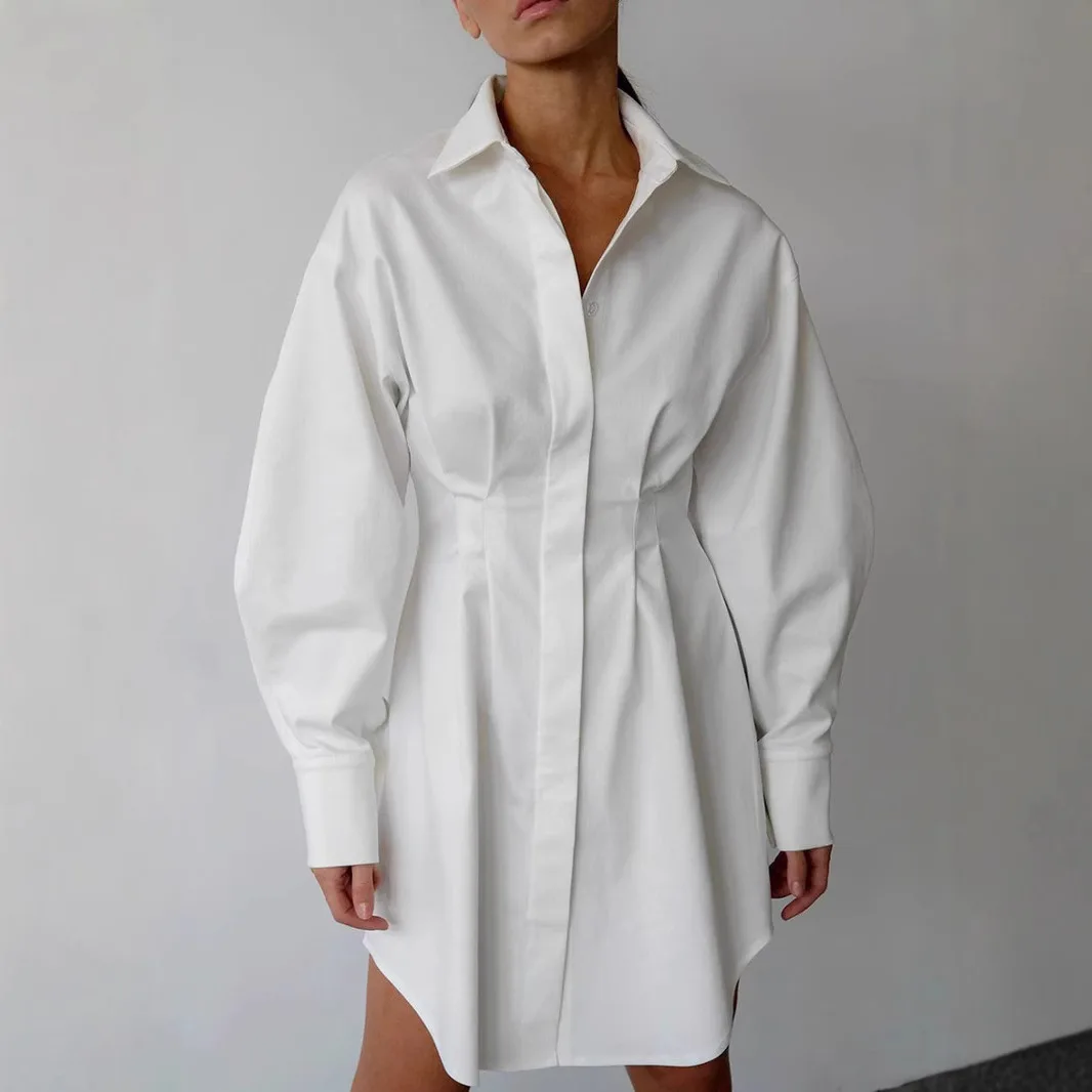 

Dress British Commuter Multi-color Dress Waist A-shaped High Waist Solid Color 2025 Summer New Fashion Women's