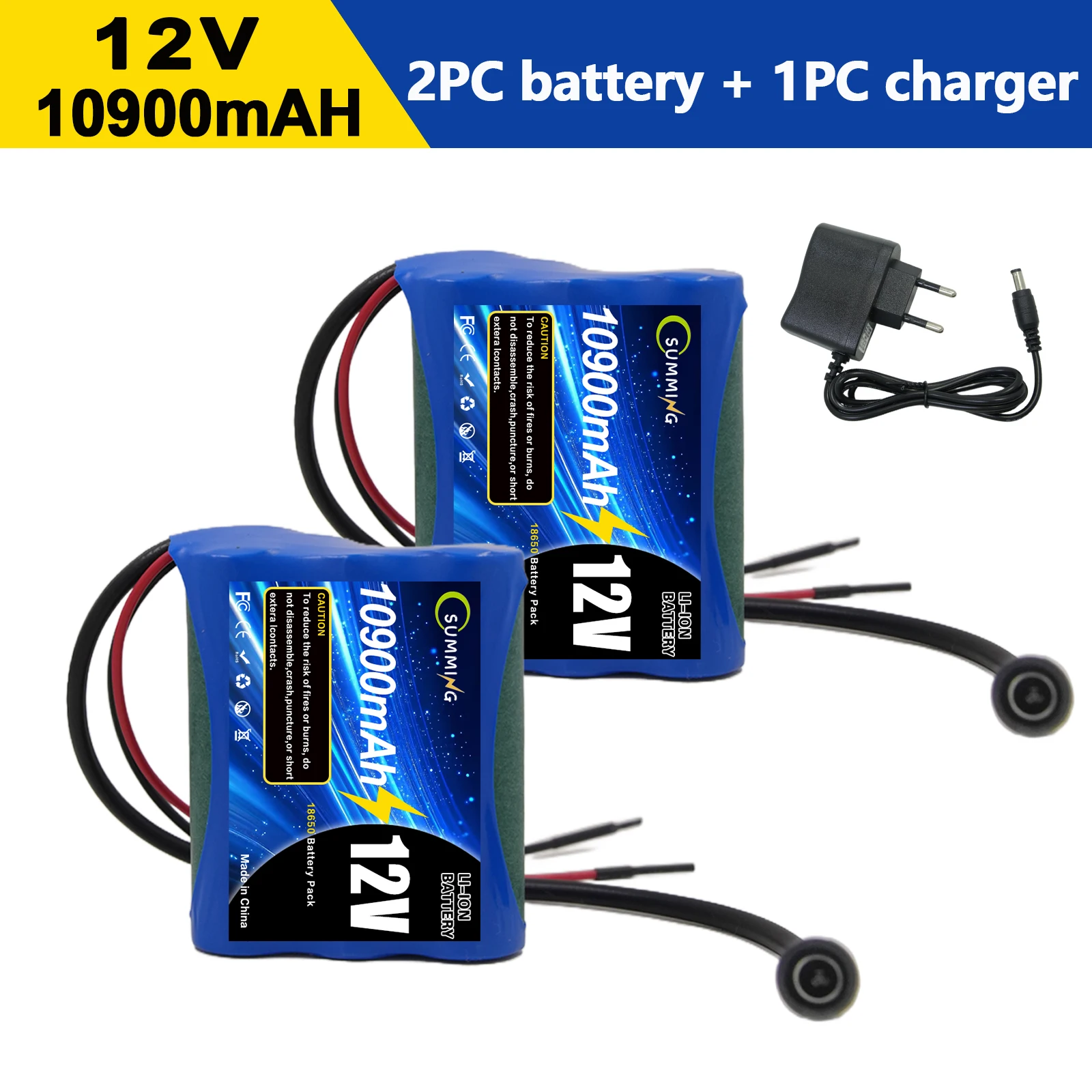 100% nuevo paquete de batería 10.9Ah con placa de protección 3S1P de 12V 10900mAh 🏺 18650 Batería + Cargador súper Recargable de Iones de Litio DC 12.6VS