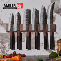 Amber Forged Chef knife 67 Layers VG10 Damascus Steel Nakiri Kiritsuke Knife 1-3pcs Japanese Kitchen Knives Set Bamboo Handle