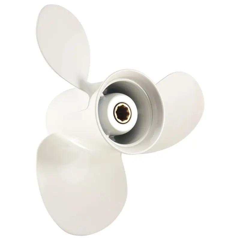 A64P-Ship Engine Outboard Propeller 3-Bladed Rotary Paddle 683-45941-00-El 9 1/4 X 12 For Yamaha 9.9-15Hp Aluminum 8 Spline Toot