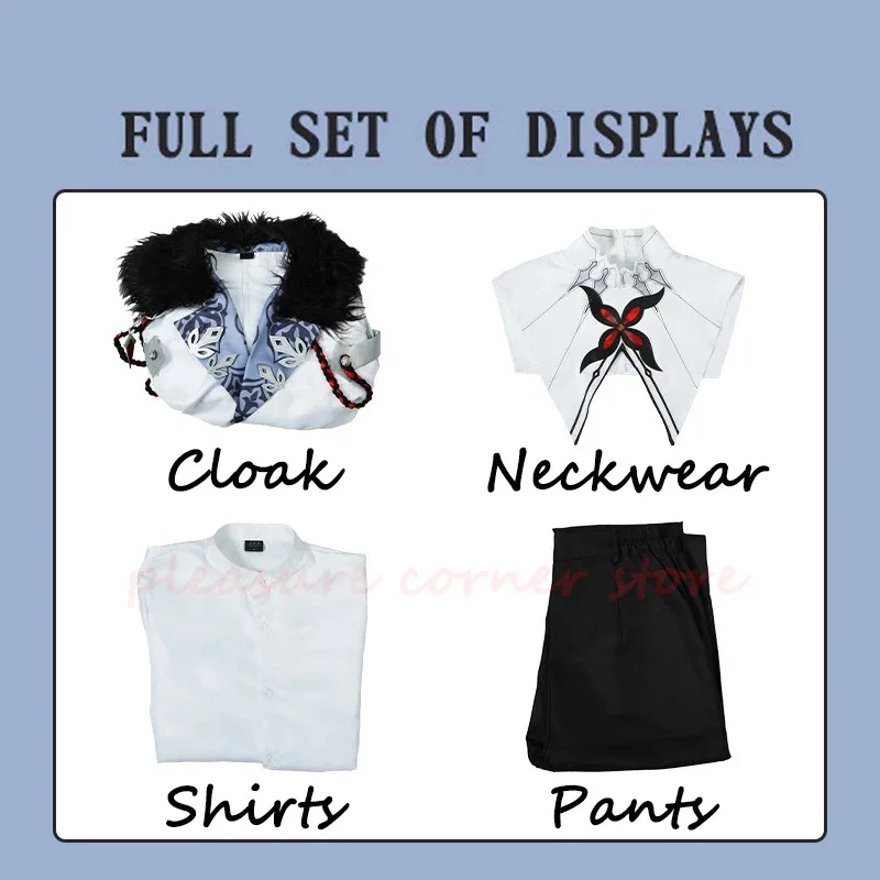 Az15Game Genshin Impact The Knave Arlecchino Traje Manto Peruca Luvas Brincos Casaco Onze Fatui Harbingers Cosplay Coágulo