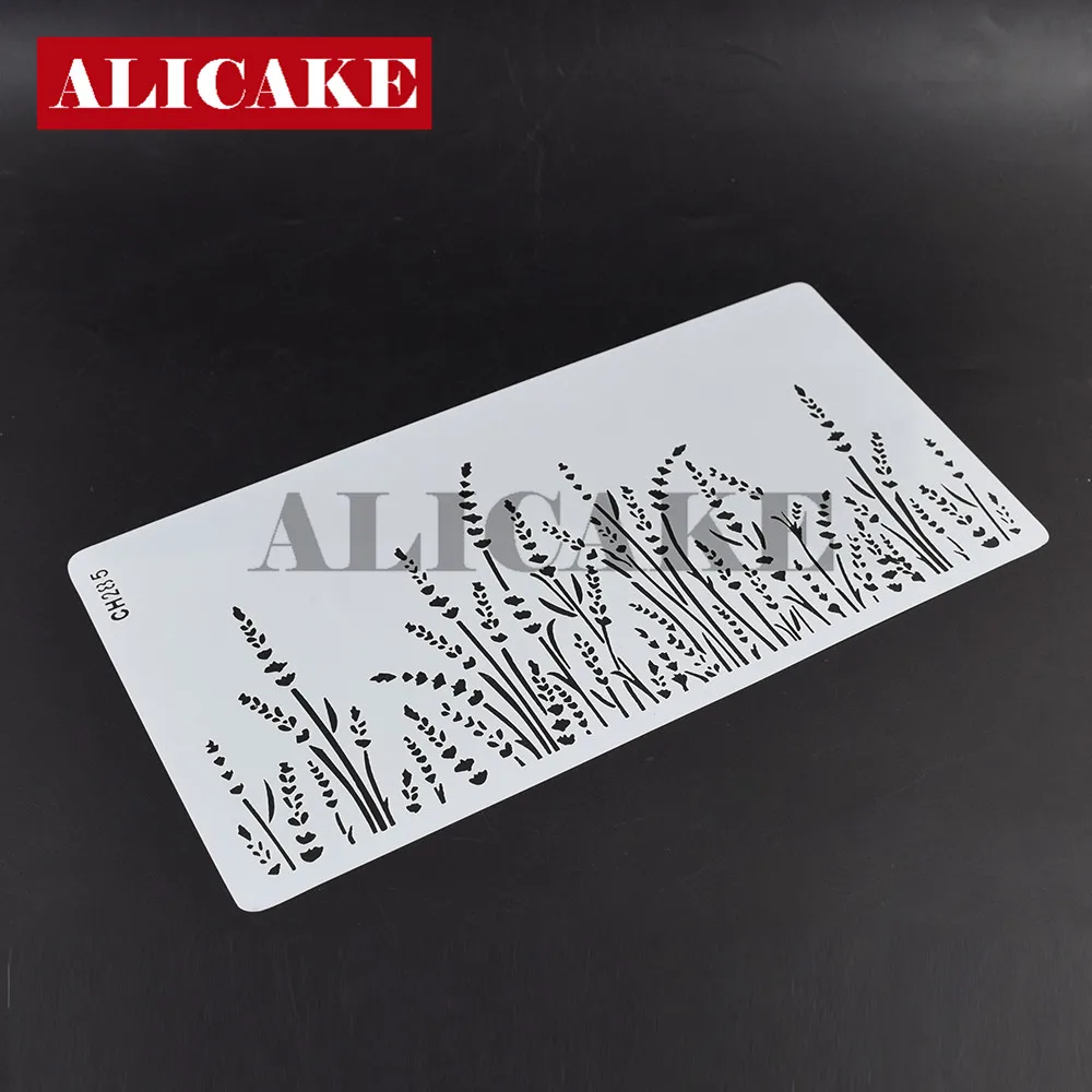 Lavender Cake Stencil Template Dandelion Wedding Lace Cake Decorating Fondant Tools Plastic DIY Drawing Cake Mold Stencils