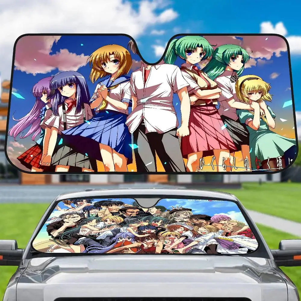 

Higurashi When They Cry мультфильм на заказ мультфильм аниме лобовое стекло автомобиля солнцезащитный козырек складной солнцезащитный козырек автомобильные оконные козырьки