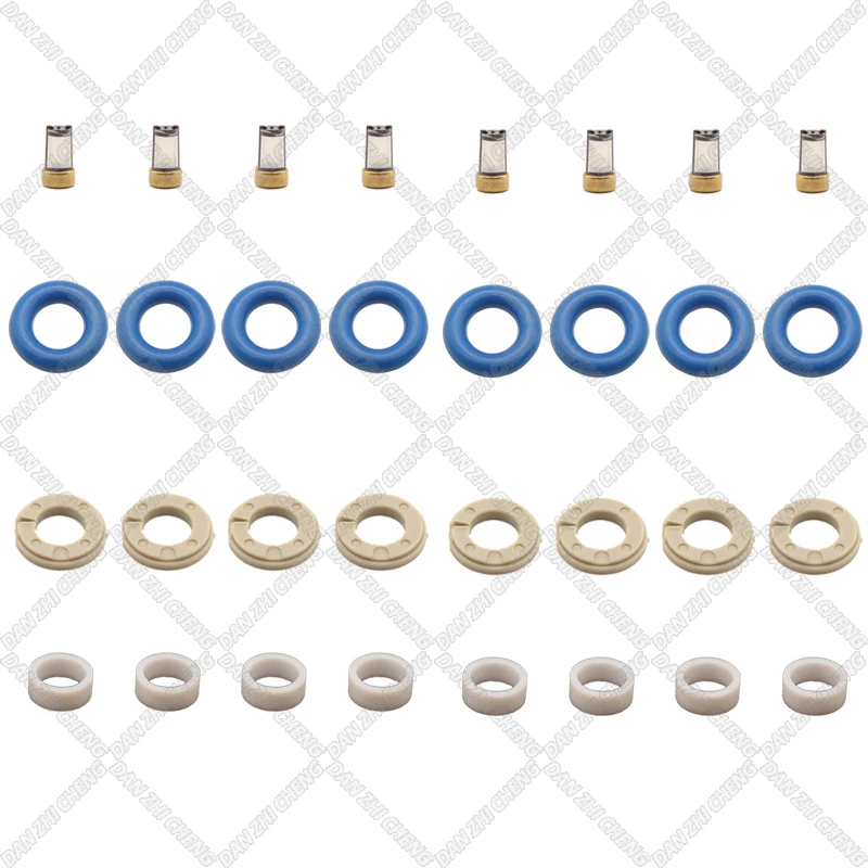 

8 set For Audi A3 A4 TT VW Passat GOLF TFSI 2.0 0261500020 06F906036A Fuel Injector Service Repair Kit Filters Orings Grommets