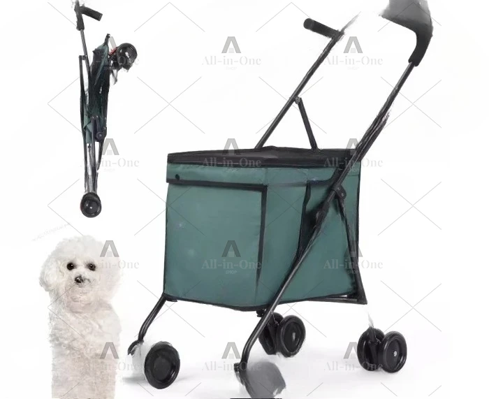 Pet cart dog cat teddy go out small and medium portable multi-function folding simple travel outdoor shopping cart