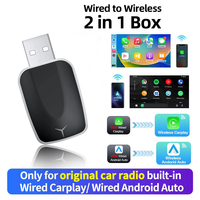 2in1 Wired to Wireless CarPlay Adapter & Android Auto Adapter Smart Mini Box Bluetooth Plug and Play For Benz Volvo VW Toyota