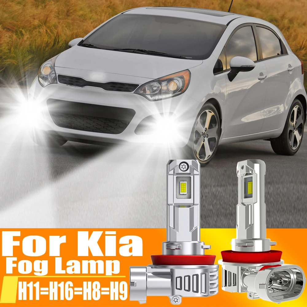 2x H11 H8 Led Fog Lights Canbus H16 H9 Car Headlight Bulb Driving Running Lamp 12v 55w For Kia Rio 3 Sorento Ceed Soul Sportage