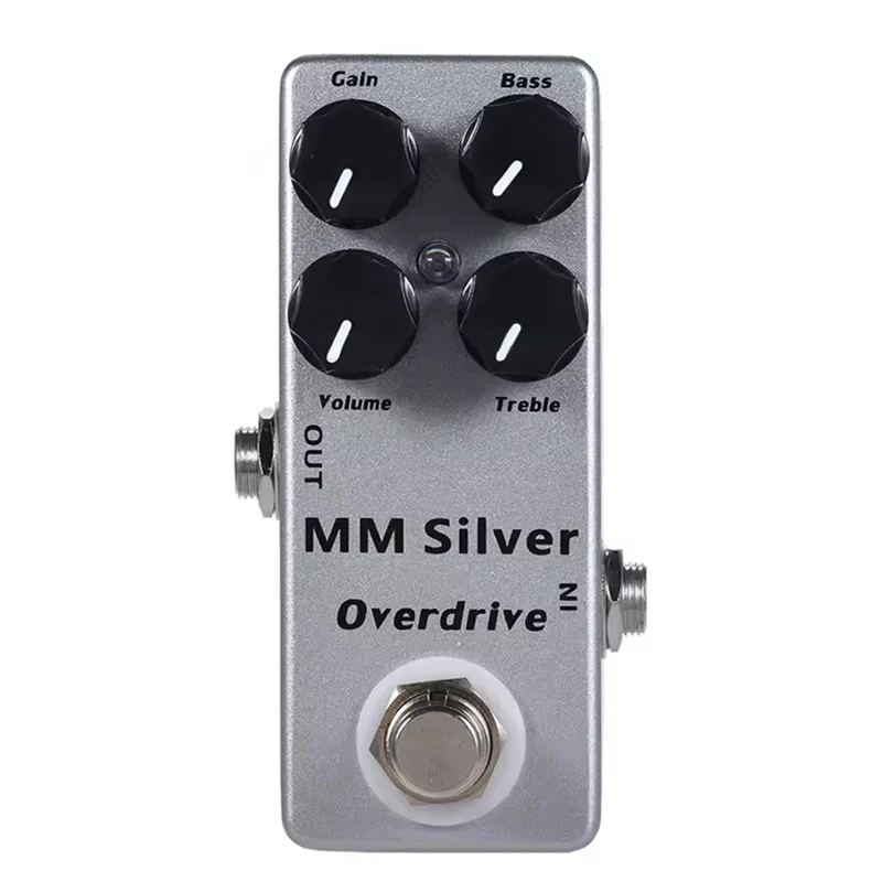 

ABHT-Guitar Effects Pedal Overdrive 4 Modes Effector Pedalboard Silver For Effects Processors Tremolo Sound Mixer