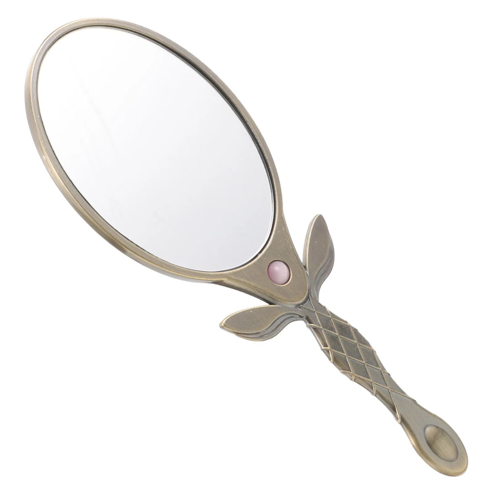 여성용 소형 휴대용 거울 손잡이가 있는 휴대용 메이크업 거울 빈티지 스타일 훌륭한 솜씨 인어 디자인 오래 지속됨