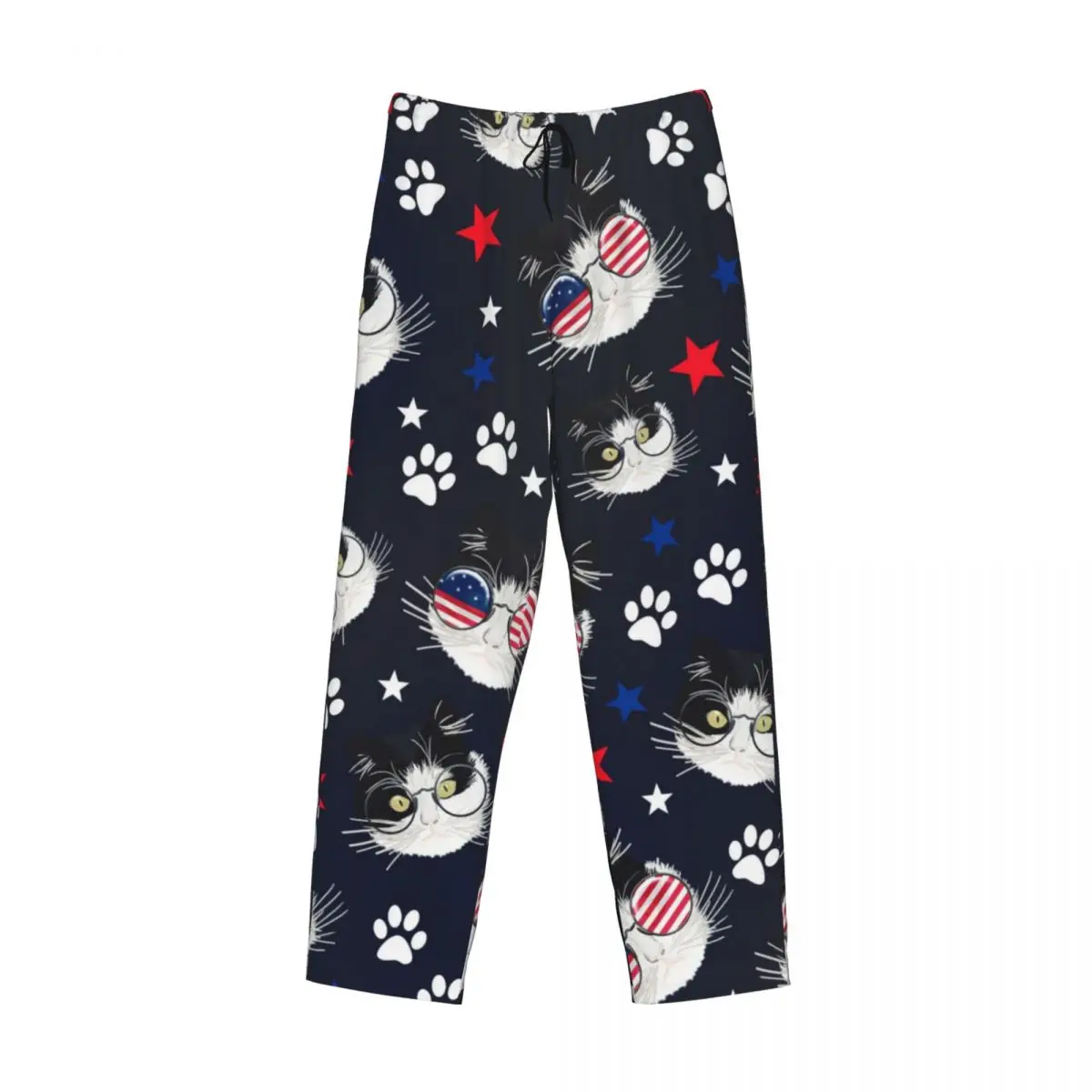 Pigiama da uomo pigiama pantaloni pantaloni a vita bassa Cat Lounge Pants Sleep Bottoms