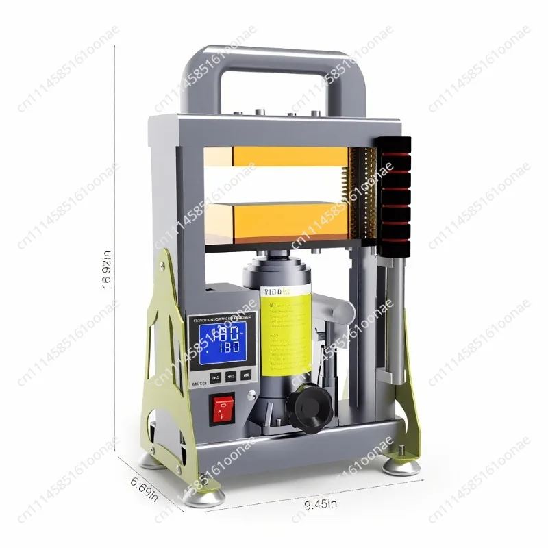 5 Tons Manual Hydraulic Hot Press 600 Watts Double Heating Plate Rosin Extraction Tube Printer