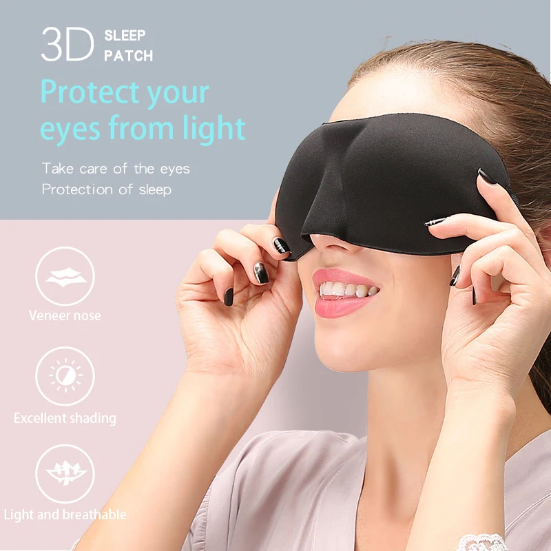 3D Shading Eye Mask Leisure Breathable Sleep Eye Mask Soft Memory Sponge Eye Mask