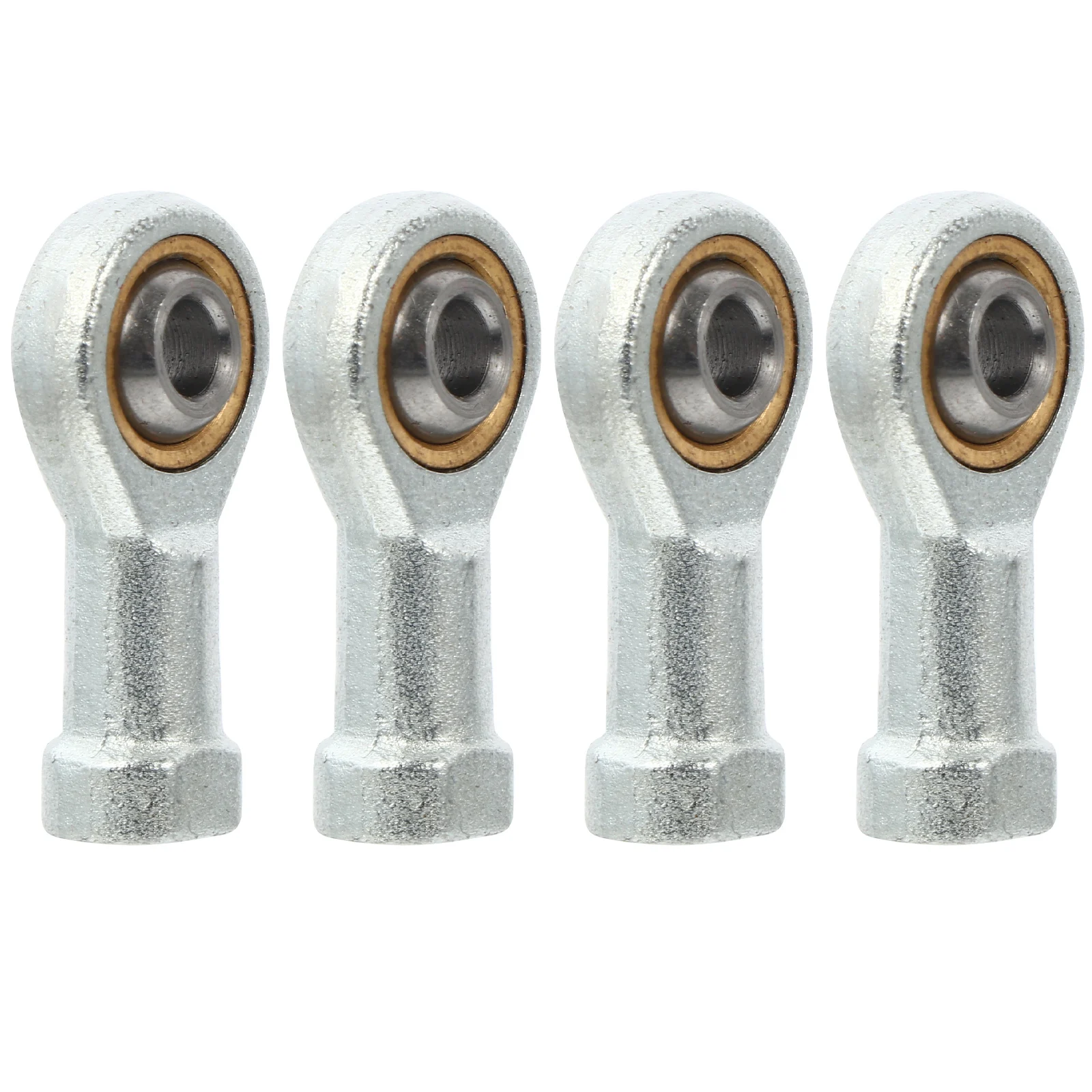 

4 Pcs Lubricated Bearings Self Lubricating Female Thread Connector for Machine Component Part Metal Rod End Iron