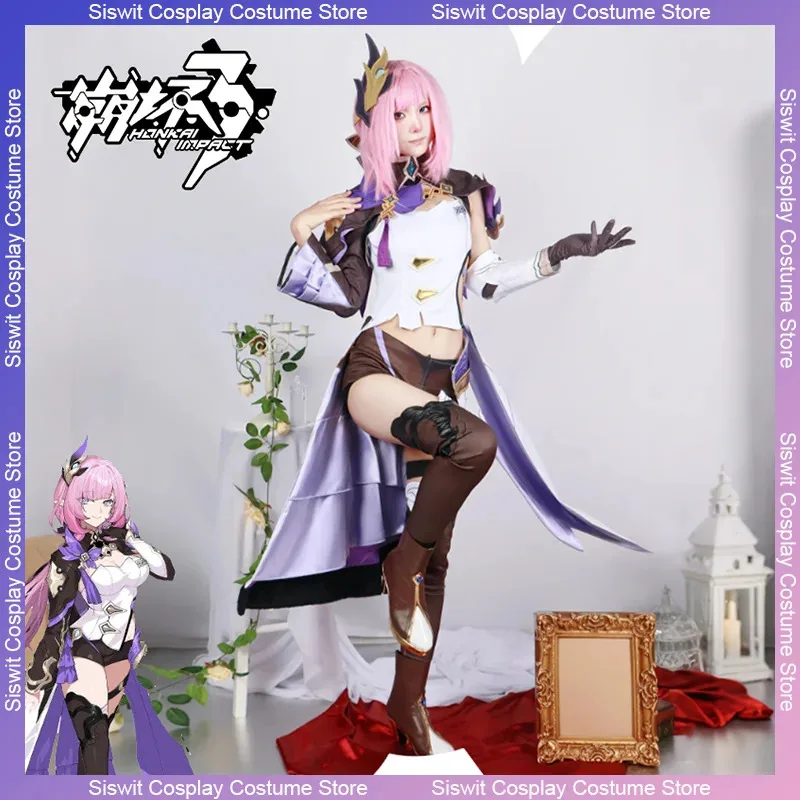 

Игра Honkai Impact 3rd Elysia, карнавальный костюм, униформа, парик, декоративные аксессуары, полный комплект, вечерние аниме, карнавальное платье для женщин