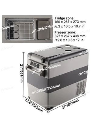 

35L/45L/55L Car Refrigerator Mini Fridge Freezer Portable Compressor Cooler 12/24V DC 110-240V Ice Box for Camping
