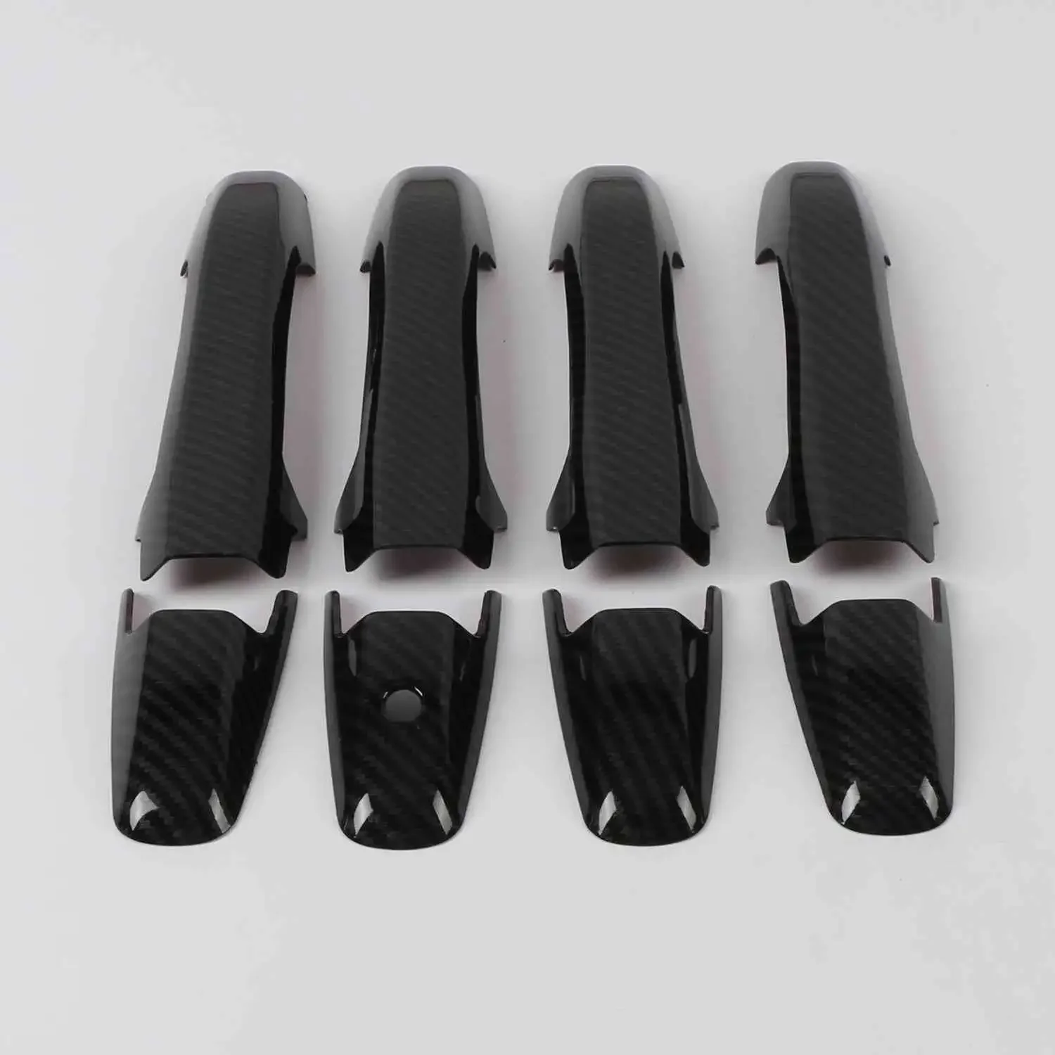 

ABS Outer Side Door Handle Cover Lid Trim Protect For 2006-2011 Honda Civic/Pilot Sedan 4-Door 8pcs Carbon Fiber