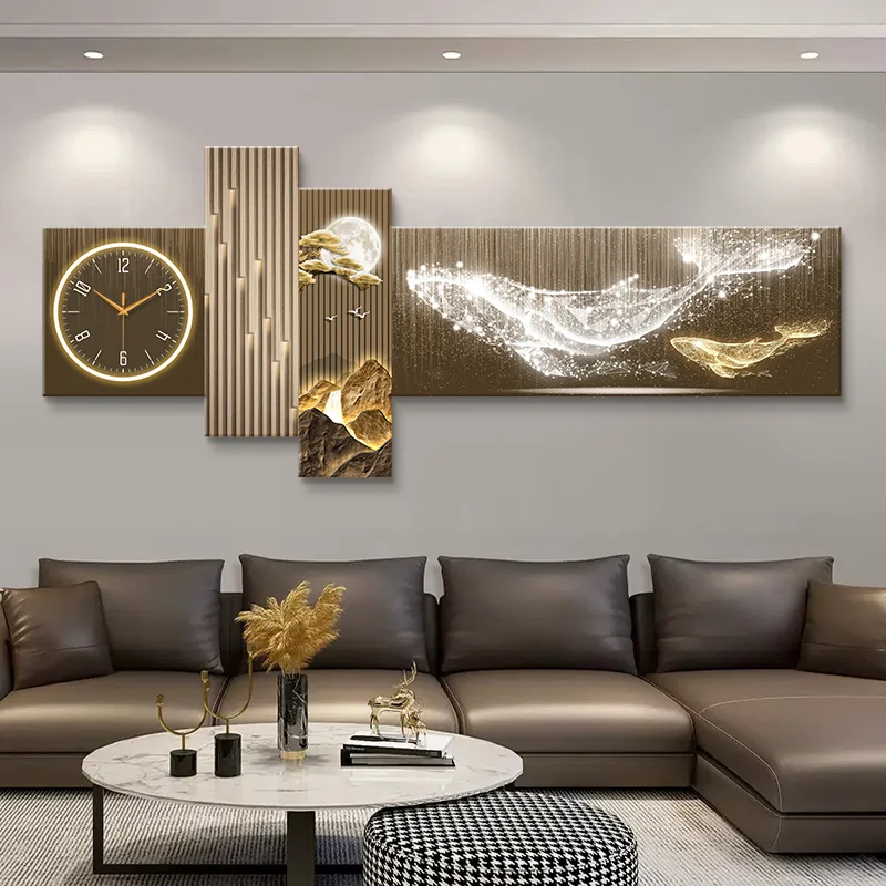 Nordic Restaurant Wall Clocks Luxury Living Room Art Mural Modern Wall Watch Modern Silent Relogio De Parede Home Decoration