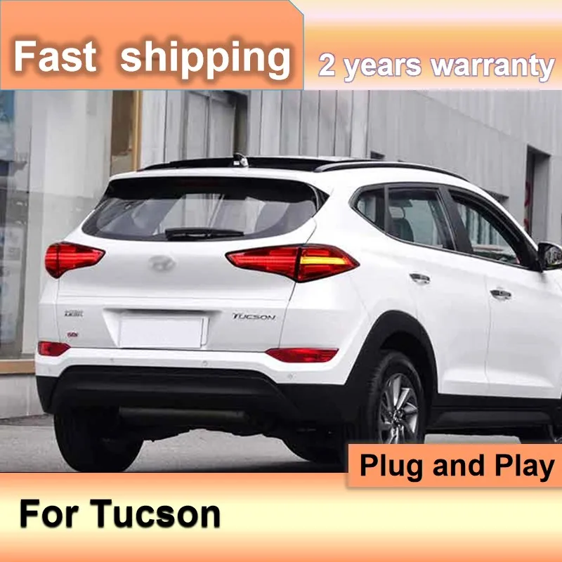 Car Accessories for Hyundai Tucson Rear Tail Light 2015-2018 Tucson Tail Light Rear DRL Fog Brake Turn Signal Reversing