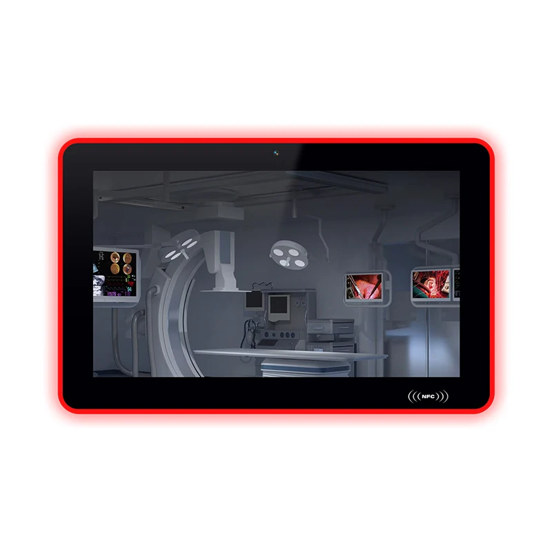 

Лидер продаж, настенный сенсорный экран, 15,6-дюймовый RGB светодиодный светильник для конференц-зала, Android-планшет для станций