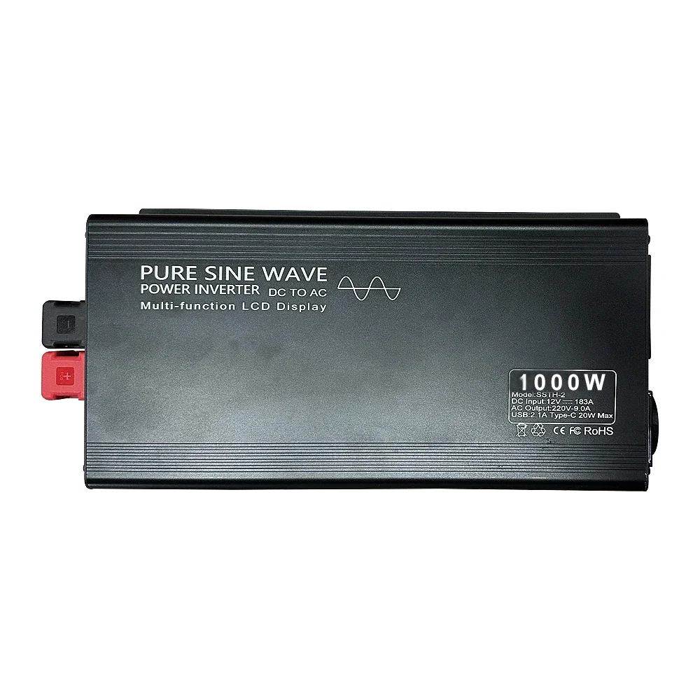 1000W Pure Sine Wave Inverter Dc 12V To Ac 220V Off Grid Solar Energy System Pure Sine Wave Solar Inverter