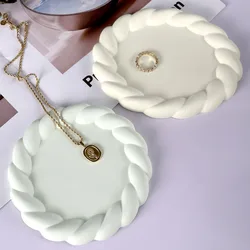 Creativity Oval Storage Tray Silicone Mold DIY Handmade Plaster Epoxy Resin Concrete Jewelry Dish Casting Molds Home Craft Decor