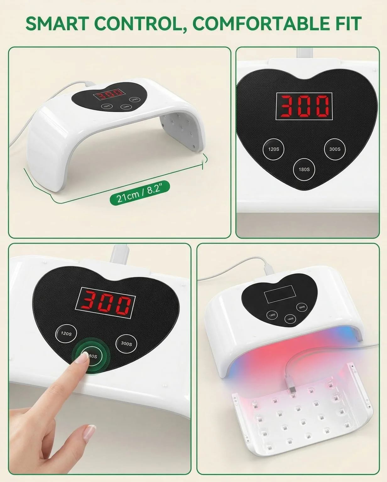 Separable Design  ﻿Repair Nail Fungus Laser Treatment Device for All Nails 80 LEDs 460nm Breathable Blue Light & 650nm Red Light Device for Nail Fungal Essential Oil Toenail Fingernail Onychomycosis Toe Cure Effectively 120s/180s/300s Timer Nail Care view 7