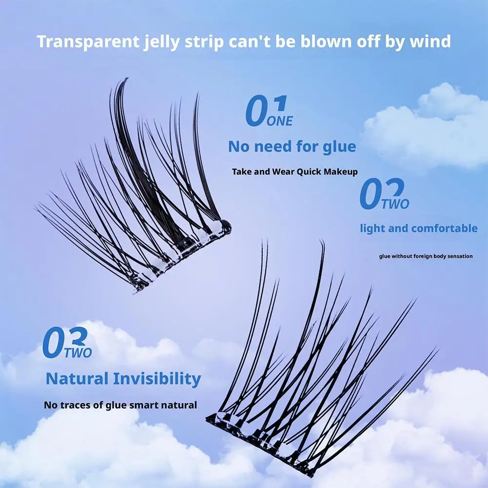 Faux-cils légers sans colle, 8 Styles, boucles C naturelles, auto-adhésifs, faciles à appliquer pour les débutants, Style coréen