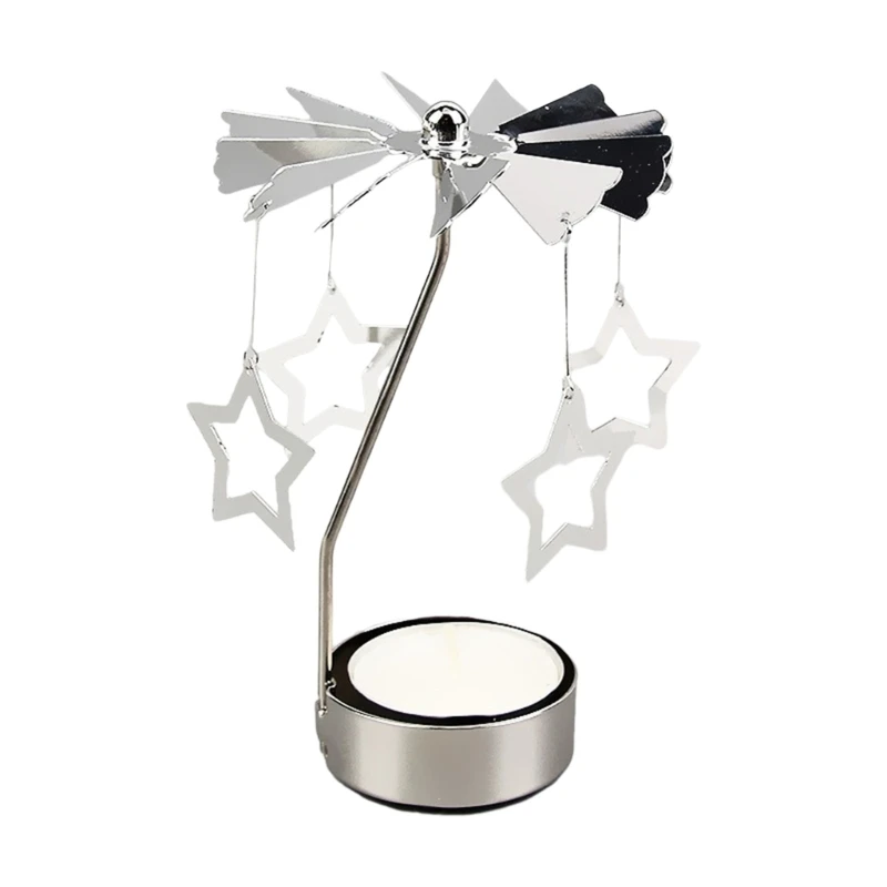 Rotary Holder Creative Rotating Candlestick Tea Light Holder Party Gift for Women Wife Children Girl
