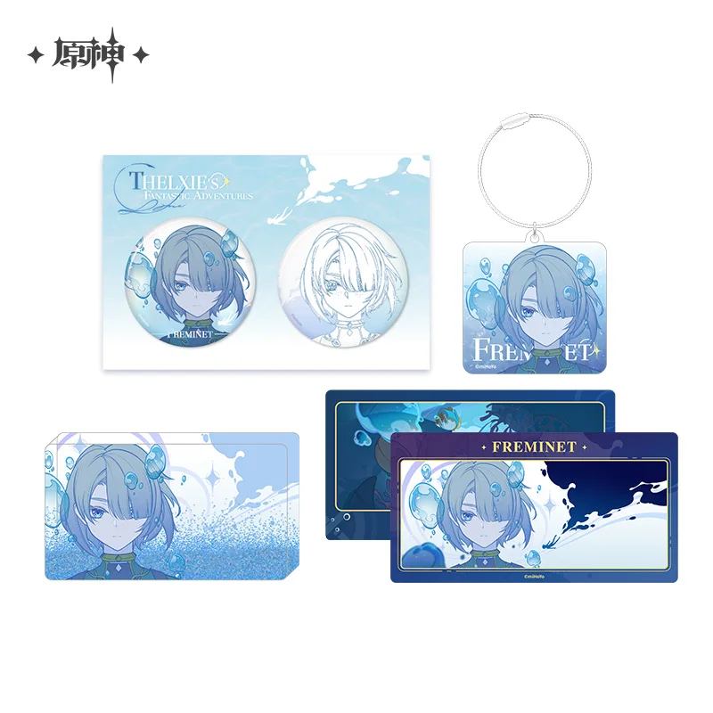 

2025 Genshin Impact The Fantasy Adventure of Terkesi Series Badge Pendant Quicksand Ornaments Collect Card Freminet Official
