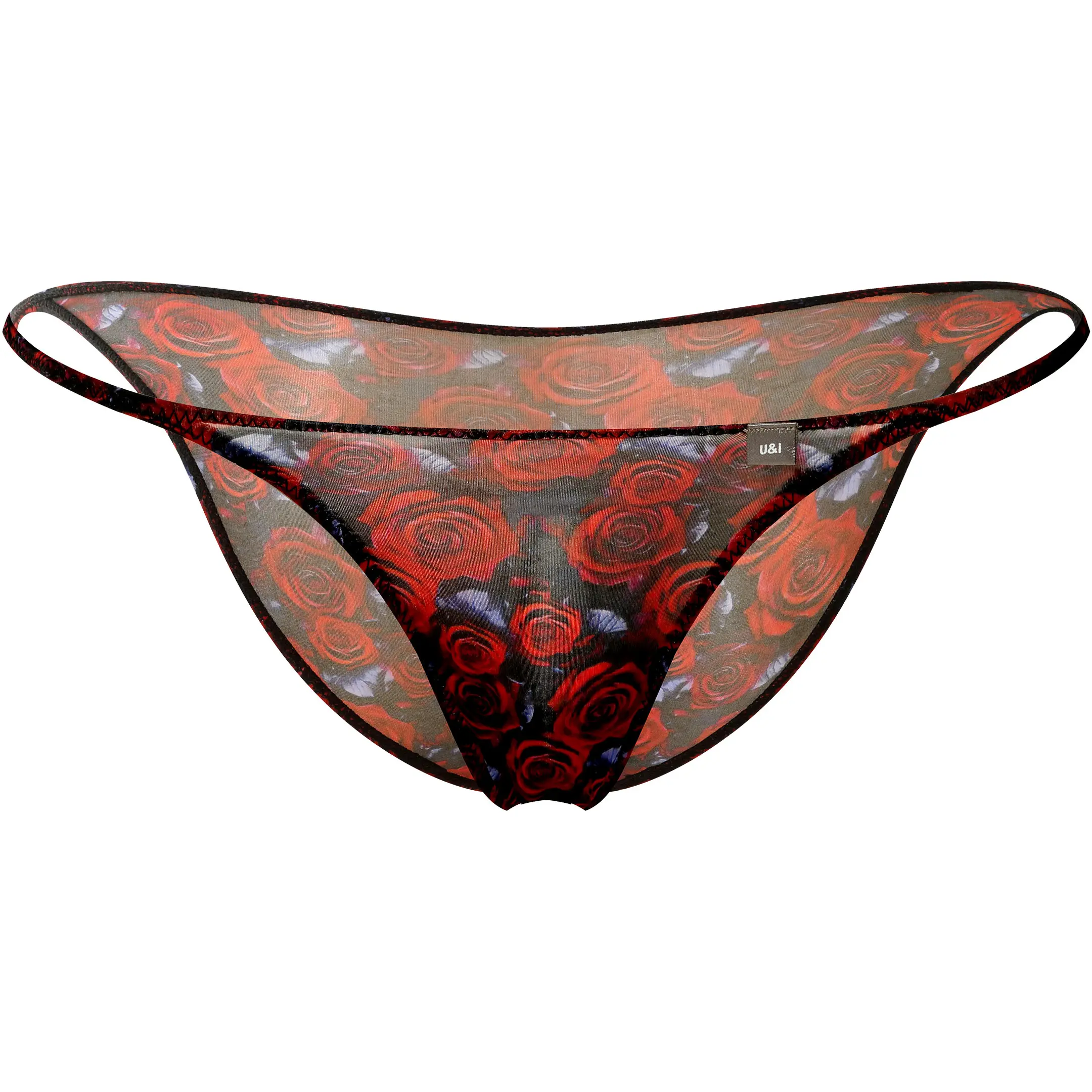 

U & I высококачественные сексуальные трусы с низкой талией для женщин с подъемом бедер, горячий ультратонкий прозрачный ледяной шелк, роза, подарок для пары